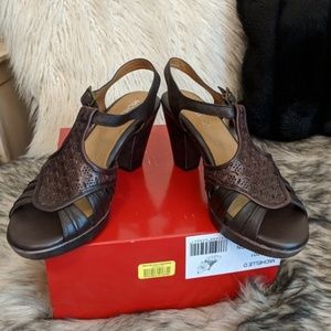 Dark Brown sandals- New in box